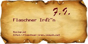 Flaschner Irén névjegykártya